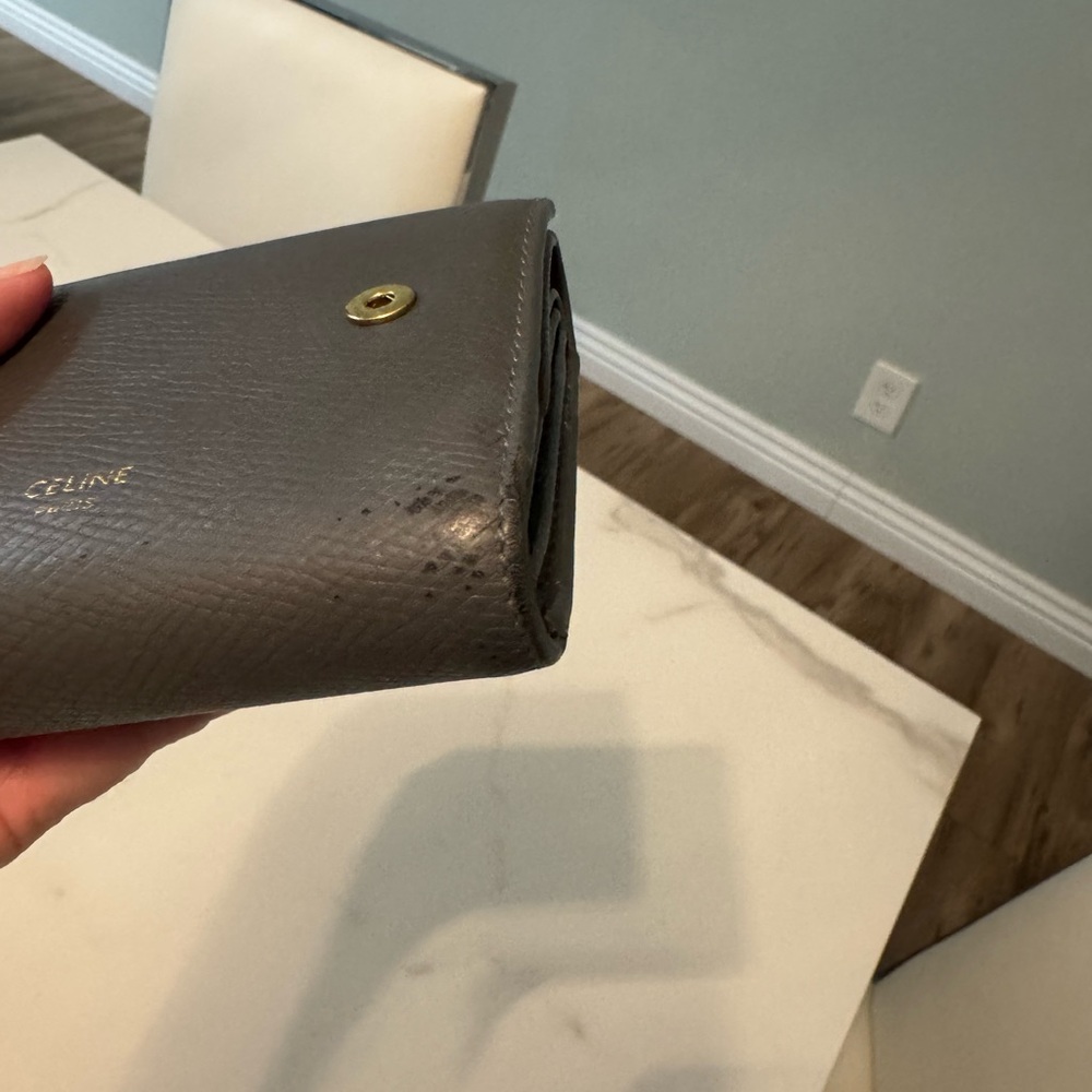 Celine Dark Gray Leather Wallet. Great Used Condition! - Picture 6 of 9